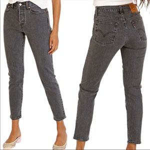 Levi Wedgie Icon Fit Black Jeans